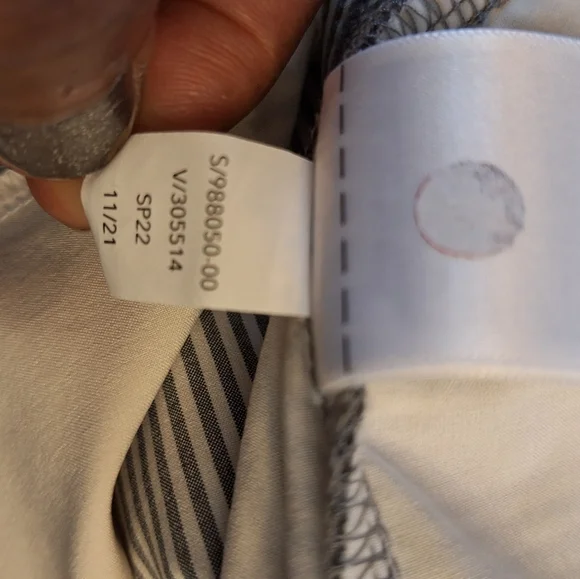 Athleta Brooklyn Textured Ankle Jogger Pant Grsy Stripe Women 4 Lounge Yoga Pant - Picture 8 of 8